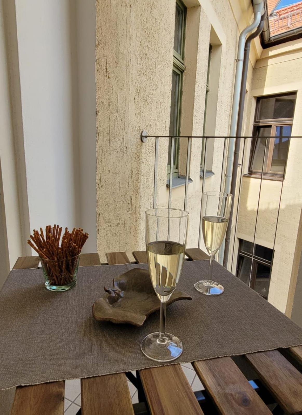 Cosel Apartment Altstadt Radfahrer Balkon Meissen Bagian luar foto